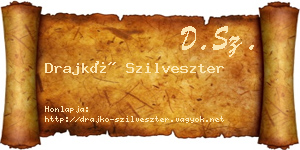 Drajkó Szilveszter névjegykártya