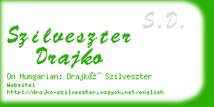 szilveszter drajko business card
